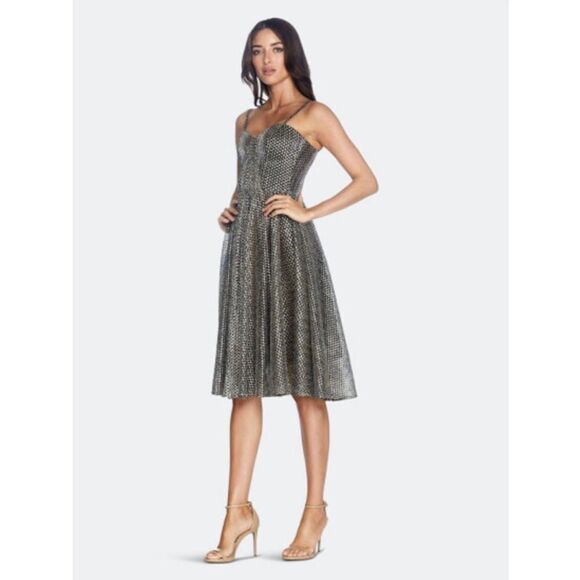 Dress The Population Rachael metallic midi dress - Picture 2 of 10